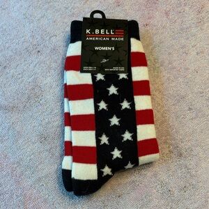K. Bell Women's American Flag Socks - Red, White, and Blue